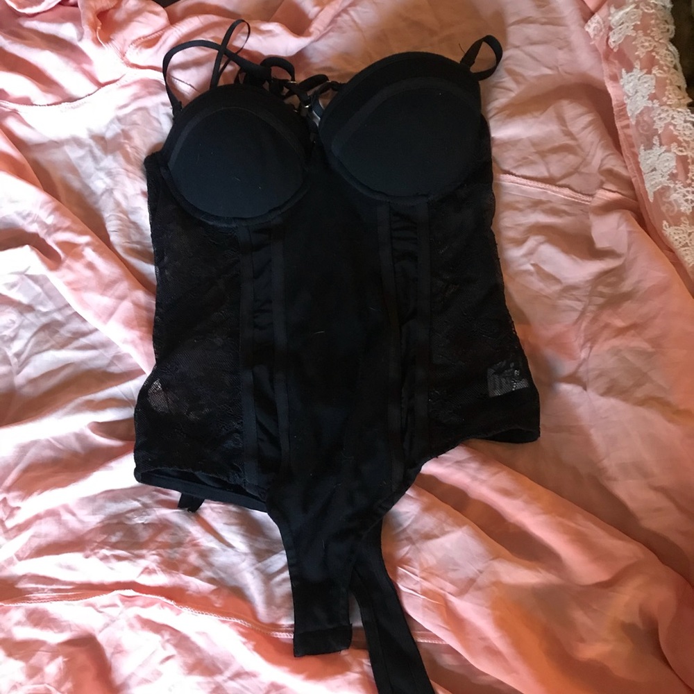 Sexy lace up unitard